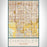 Chandler Arizona Map Print Portrait Orientation in Woodblock Style With Shaded Background