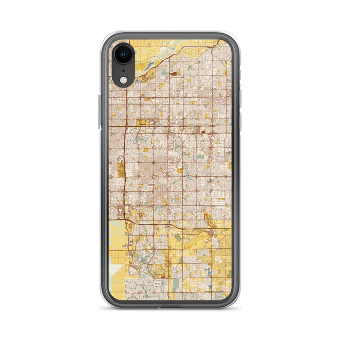 Custom Chandler Arizona Map Phone Case in Woodblock