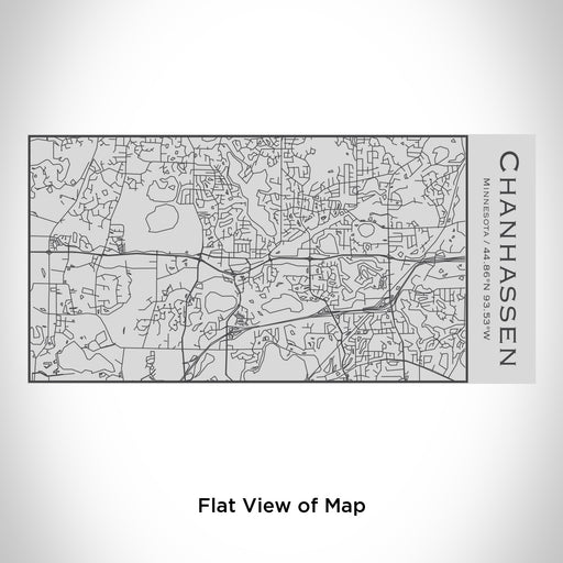 Rendered View of Chanhassen Minnesota Map Engraving on 17oz Stainless Steel Insulated Cola Bottle