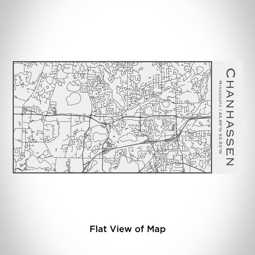 Rendered View of Chanhassen Minnesota Map Engraving on 17oz Stainless Steel Insulated Cola Bottle in White