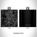 Rendered View of Chanhassen Minnesota Map Engraving on 6oz Stainless Steel Flask in Black