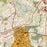 Chapel Hill North Carolina Map Print in Woodblock Style Zoomed In Close Up Showing Details