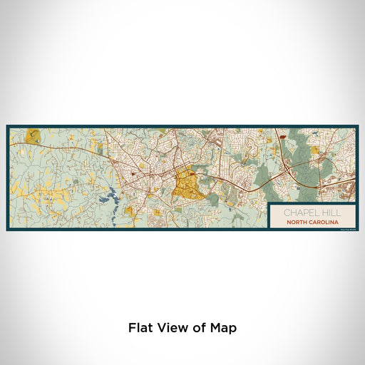 Flat View of Map Custom Chapel Hill North Carolina Map Enamel Mug in Woodblock