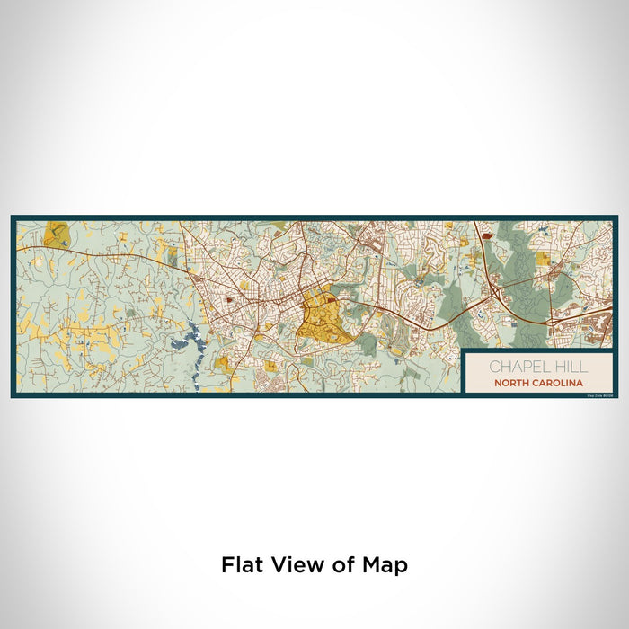 Flat View of Map Custom Chapel Hill North Carolina Map Enamel Mug in Woodblock