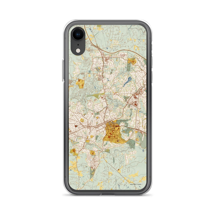 Custom Chapel Hill North Carolina Map Phone Case in Woodblock