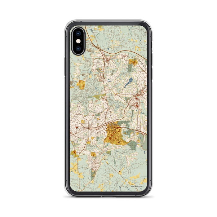 Custom Chapel Hill North Carolina Map Phone Case in Woodblock