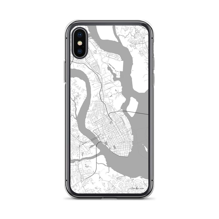 Custom Charleston South Carolina Map Phone Case in Classic