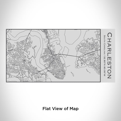 Rendered View of Charleston South Carolina Map Engraving on 17oz Stainless Steel Insulated Cola Bottle
