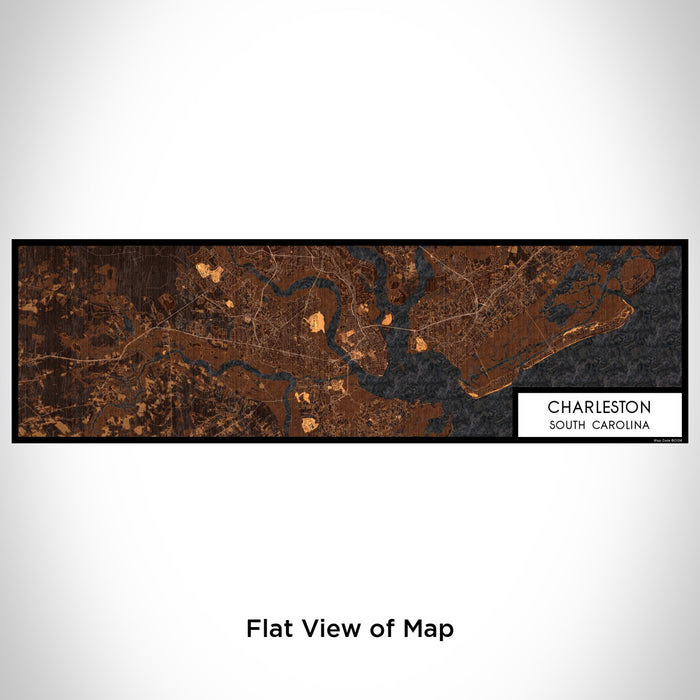 Flat View of Map Custom Charleston South Carolina Map Enamel Mug in Ember