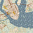 Charleston South Carolina Map Print in Woodblock Style Zoomed In Close Up Showing Details