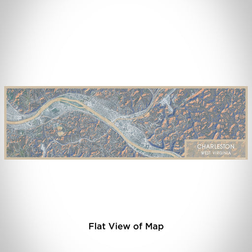 Flat View of Map Custom Charleston West Virginia Map Enamel Mug in Afternoon