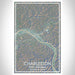 Charleston West Virginia Map Print Portrait Orientation in Afternoon Style With Shaded Background