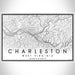 Charleston West Virginia Map Print Landscape Orientation in Classic Style With Shaded Background