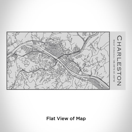 Rendered View of Charleston West Virginia Map Engraving on 17oz Stainless Steel Insulated Cola Bottle
