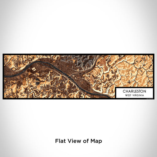 Flat View of Map Custom Charleston West Virginia Map Enamel Mug in Ember