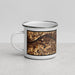 Left View Custom Charleston West Virginia Map Enamel Mug in Ember