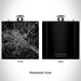 Rendered View of Charleston West Virginia Map Engraving on 6oz Stainless Steel Flask in Black