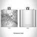 Rendered View of Charleston West Virginia Map Engraving on 6oz Stainless Steel Flask