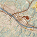 Charleston West Virginia Map Print in Woodblock Style Zoomed In Close Up Showing Details