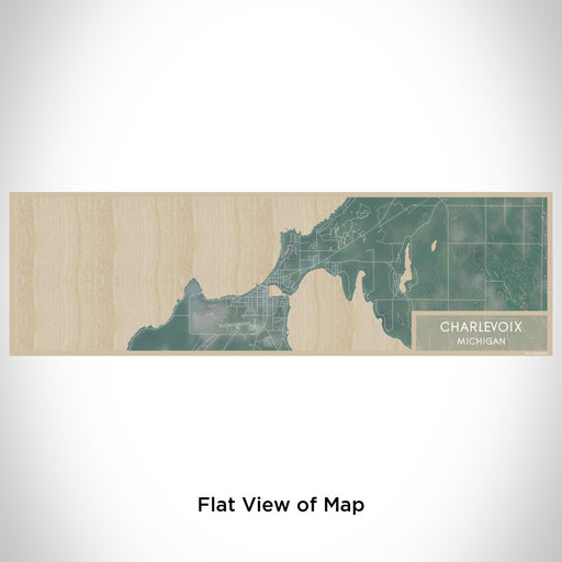 Flat View of Map Custom Charlevoix Michigan Map Enamel Mug in Afternoon