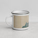 Left View Custom Charlevoix Michigan Map Enamel Mug in Afternoon