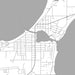 Charlevoix Michigan Map Print in Classic Style Zoomed In Close Up Showing Details