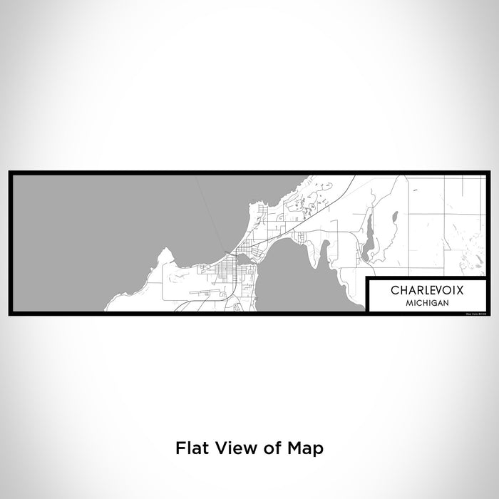 Flat View of Map Custom Charlevoix Michigan Map Enamel Mug in Classic