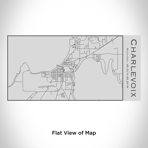 Rendered View of Charlevoix Michigan Map Engraving on 17oz Stainless Steel Insulated Cola Bottle