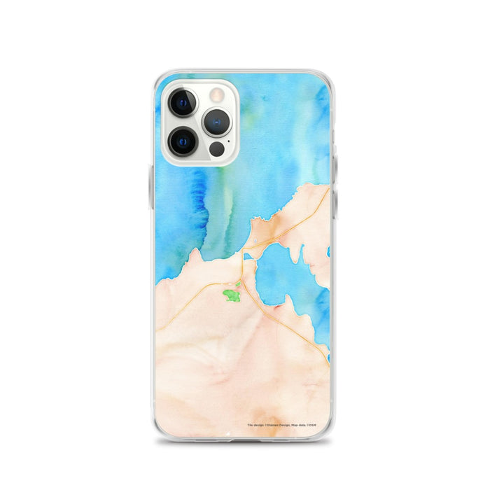 Custom Charlevoix Michigan Map iPhone 12 Pro Phone Case in Watercolor