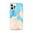 Custom Charlevoix Michigan Map iPhone 12 Pro Max Phone Case in Watercolor