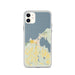 Custom Charlevoix Michigan Map Phone Case in Woodblock