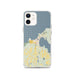 Custom Charlevoix Michigan Map iPhone 12 Phone Case in Woodblock