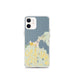 Custom Charlevoix Michigan Map iPhone 12 mini Phone Case in Woodblock