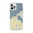 Custom Charlevoix Michigan Map iPhone 12 Pro Max Phone Case in Woodblock