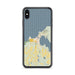 Custom Charlevoix Michigan Map Phone Case in Woodblock