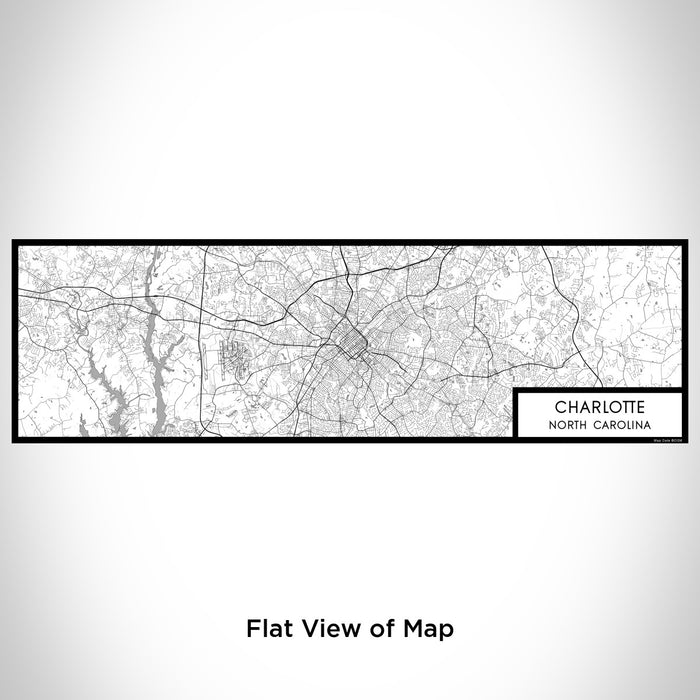 Flat View of Map Custom Charlotte North Carolina Map Enamel Mug in Classic