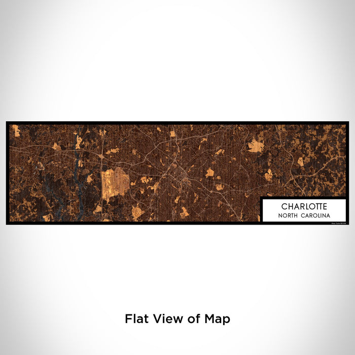 Flat View of Map Custom Charlotte North Carolina Map Enamel Mug in Ember