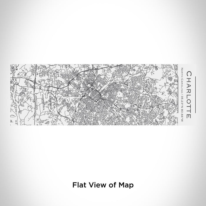 Rendered View of Charlotte North Carolina Map Engraving on 10oz Stainless Steel Insulated Cup with Sliding Lid in White