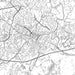 Charlottesville Virginia Map Print in Classic Style Zoomed In Close Up Showing Details