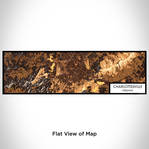 Flat View of Map Custom Charlottesville Virginia Map Enamel Mug in Ember