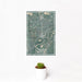 12x18 Chaska Minnesota Map Print Portrait Orientation in Afternoon Style With Small Cactus Plant in White Planter