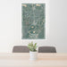 24x36 Chaska Minnesota Map Print Portrait Orientation in Afternoon Style Behind 2 Chairs Table and Potted Plant