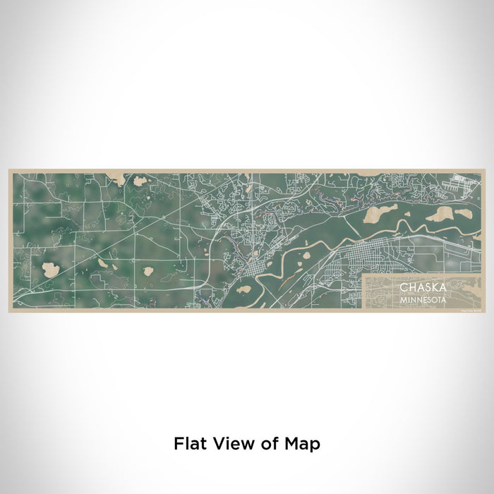 Flat View of Map Custom Chaska Minnesota Map Enamel Mug in Afternoon