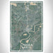 Chaska Minnesota Map Print Portrait Orientation in Afternoon Style With Shaded Background
