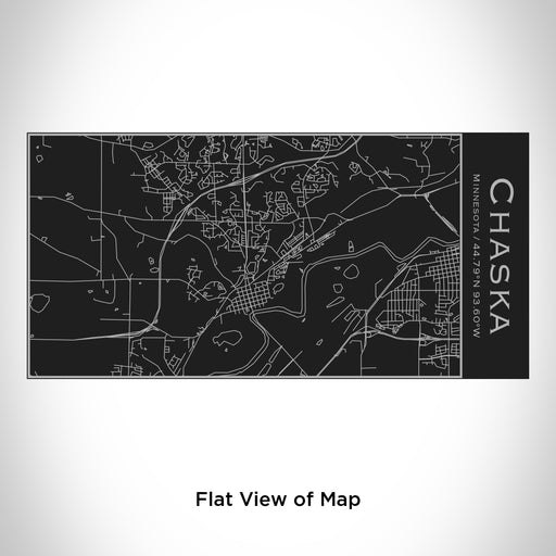Rendered View of Chaska Minnesota Map Engraving on 17oz Stainless Steel Insulated Cola Bottle in Black