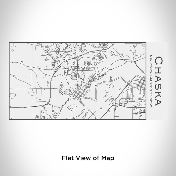 Rendered View of Chaska Minnesota Map Engraving on 17oz Stainless Steel Insulated Cola Bottle in White