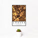 12x18 Chaska Minnesota Map Print Portrait Orientation in Ember Style With Small Cactus Plant in White Planter