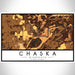 Chaska Minnesota Map Print Landscape Orientation in Ember Style With Shaded Background