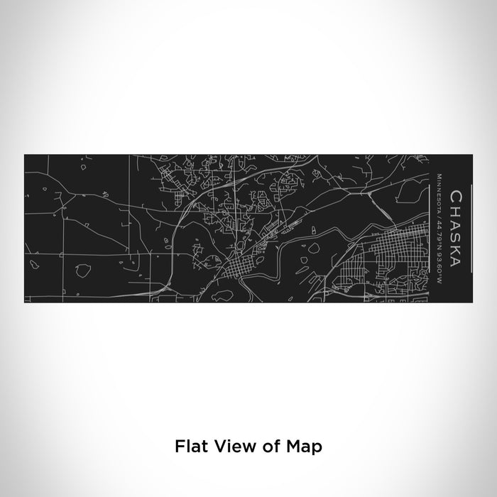 Rendered View of Chaska Minnesota Map Engraving on 10oz Stainless Steel Insulated Cup with Sliding Lid in Black