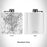 Rendered View of Chaska Minnesota Map Engraving on 6oz Stainless Steel Flask in White
